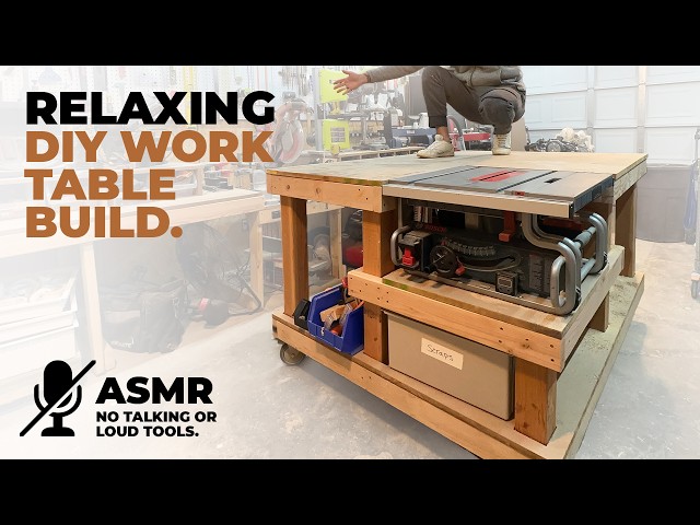 Relaxing Long Form ASMR Workbench Build Project #woodworking #DIYprojects