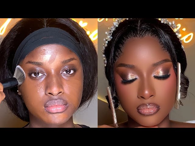 STEP BY STEP BRIDAL MAKEUP TUTORIAL ON DARK SKIN 
