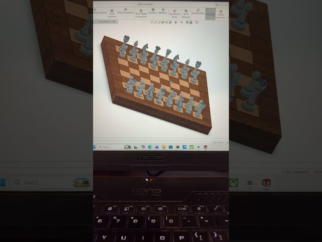 Could You Model This Complete Chess Set in SolidWorks? ♟️ #Shorts