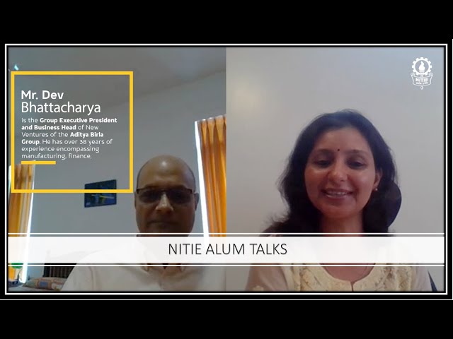 NITIE ALUM TALKS | Dev Bhattacharya | PGDIE 09