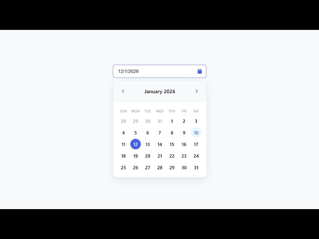 📅 Custom DatePicker from Scratch Using HTML, CSS & JavaScript | Step-by-Step Tutorial (No Libraries)