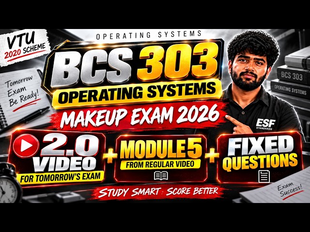 🔥 303 Module 5 FIXED QUESTIONS 🔥 2.0 VIDEO for Tomorrow Morning Exam | VTU 2020 Scheme | Makeup