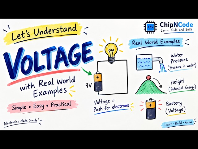 What is Voltage ? How voltage works with Examples.   #voltage #electronics #electrical #engineering 