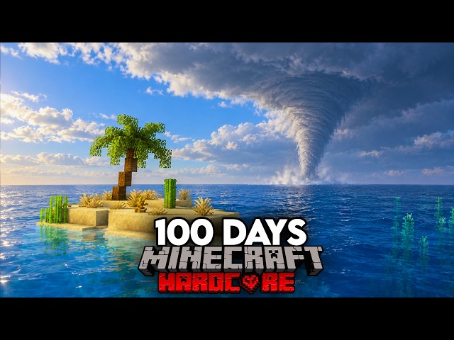 I Survived 100 Days on a DESERT ISLAND with Realistic Weather in Minecraft Hardcore