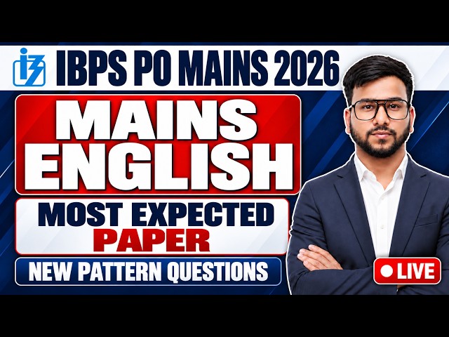 🟢 IBPS PO Mains 2026 English 🔥 Most Expected Paper | ✅ IBPS PO Mains English 2026 | Varun Chitra Sir