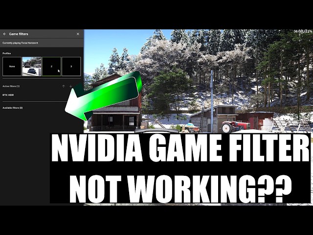 Fix Nvidia game filter not working or not showing?