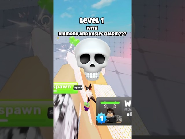 LEVEL 1 WITH DIAMOND AND KASHY CHARM??? ☠️☠️☠️ #robloxpvp #roblox #gaming