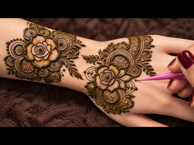 Very Beautiful Quick and Easy Prettiest Henna Design For Back Hand| Beautiful Mehndi Design for hand