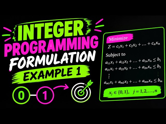 Integer Programming Formulation – Example 1 | Step-by-Step