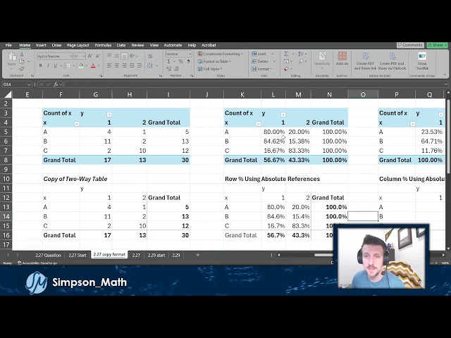 Building Two-Way Tables in Excel Featuring Dynamic Array Formulas