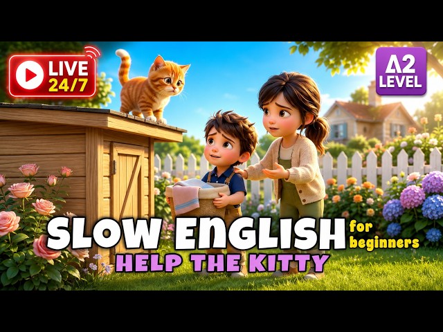 We Heard a Cat Crying… Then Found This! | Easy English Listening Story For Beginners (A1 - A2 Level)