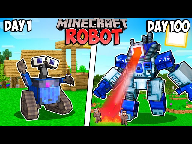 I Survived 100 Days as a ROBOT in Minecraft