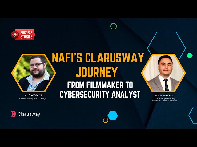Nafi's Clarusway Journey from Filmmaker to Cybersecurity Analyst