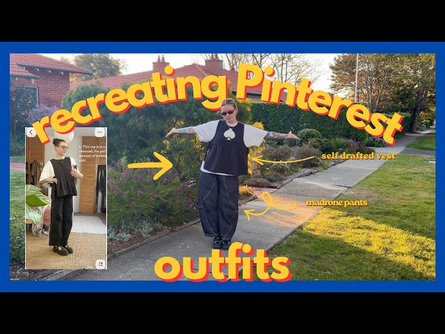 recreating pinterest outfits ep. 4 | knitting & sewing vlog