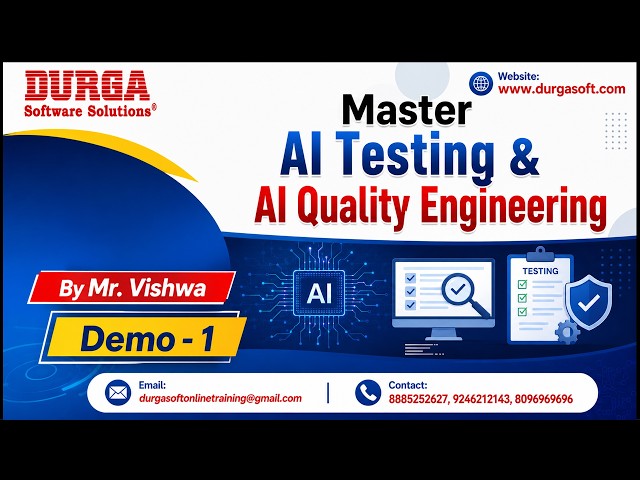Master AI Testing & AI Quality Engineering tutorial || by Mr. Vishwa On 28-09-2026 @8PM (IST)