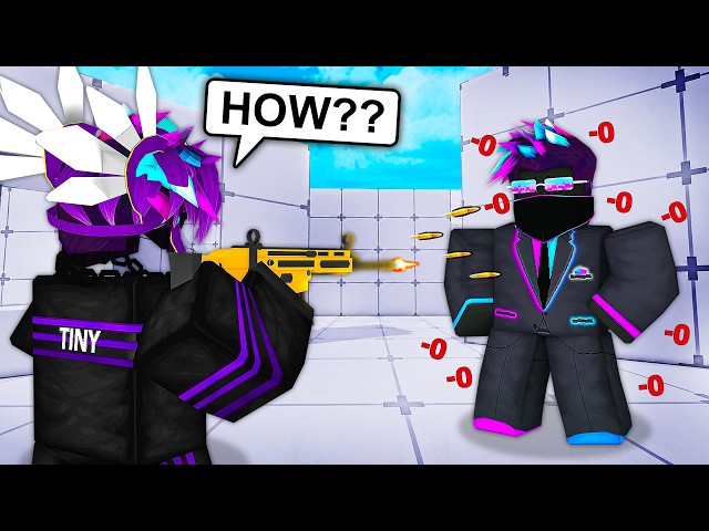 I secretly rigged a 1V1 AGAINST TINYDUDE in Roblox Rivals!