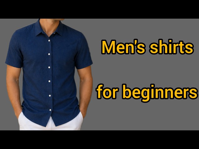 Men’s shirt pattern making and sewing step by step ✂️for beginners✅️