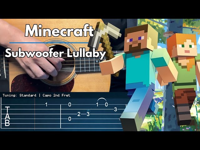 Minecraft C418 - Subwoofer Lullaby | Fingerstyle Guitar + TAB