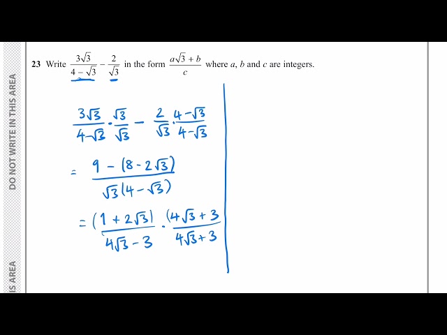 Simplifying Fractions with Surds | GCSE Higher