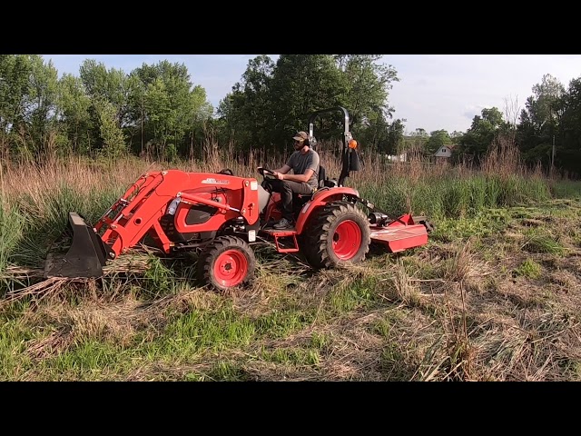 #26 Kioti CK3510 Brush Hogging 7ft Tall Switchgrass