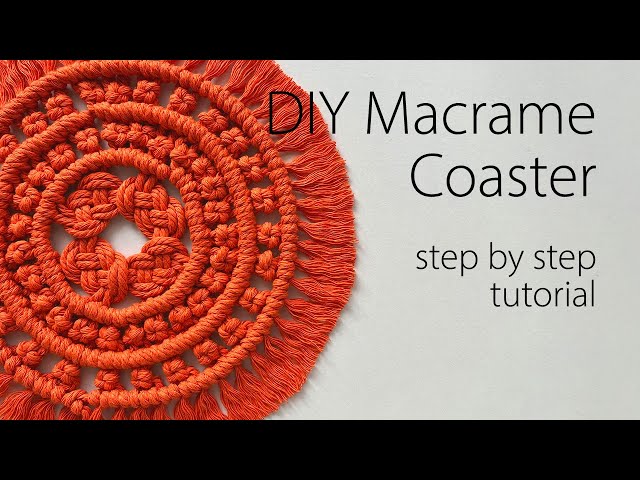 DIY Macrame Coaster tutorial in boho style / dessous de verre en macramé / Untersetzer Makramee