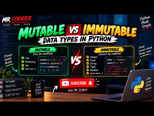 Mutable vs Immutable Data Types in Python | Easy Explanation
