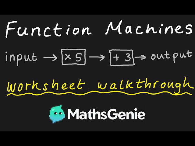 Function Machines Worksheet