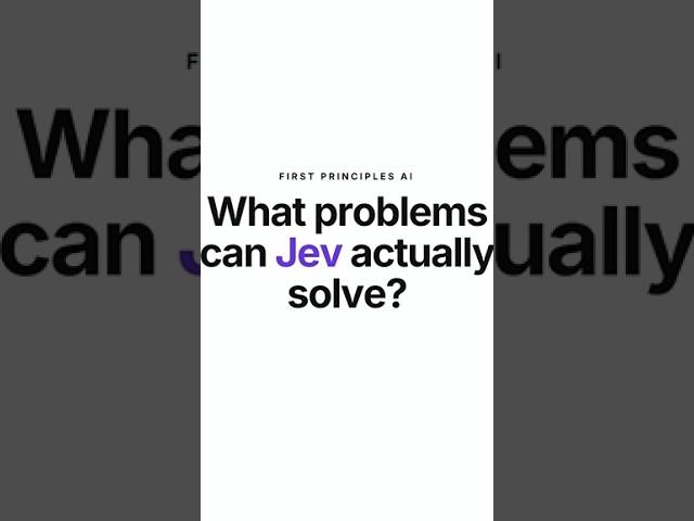5 Problems Jev Solves That Your LLM Shouldn't #jev #lm #system1models #jevshorts #shorts