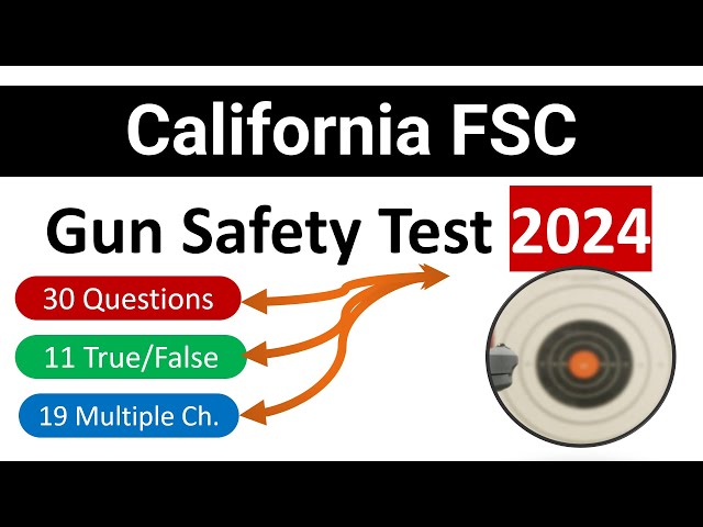 California FSC Gun Safety Practice Test 2024 #california #gunsafety