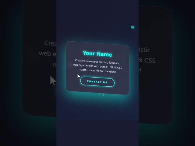 Glass Card with Hover Glow