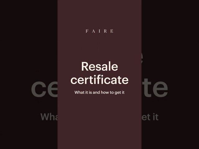 Resale certificates for independent retailers: What they are and how to get one #smallbusiness