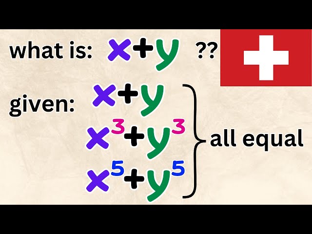 can you solve this Swiss Math Olympiad problem??