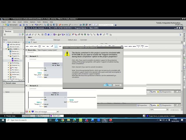Norm X and Scale X Siemens TIA Portal PLC Programming basics Part 1