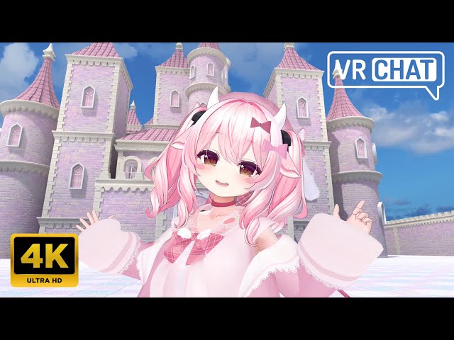 [二次元] B可以成為公主住在夢幻的城堡裡嗎？Milltina ミルティナ (younger)【4K UHD】VRChat La Fille Princess Castle