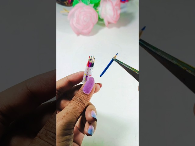 DIY Miniature 🫟Colour🖍️Pencil🖊️✏️~miniwowoodworkingod toy - art / hand craft /skills #short