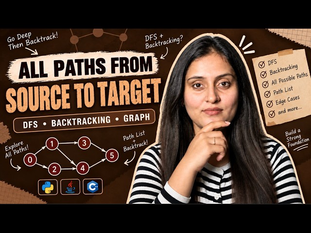 All Paths From Source to Target | DFS & Backtracking | Python, Java & C++