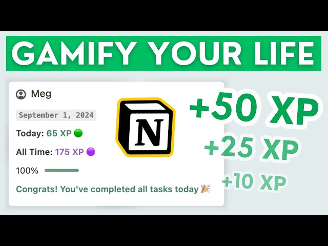 Build a Gamified Task Tracker in Notion | Gamify Your Life in Notion