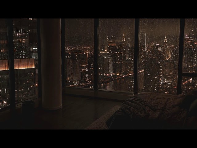 24/7 High Rise Apartment Downtown Rain • Sleep, Focus, Calm