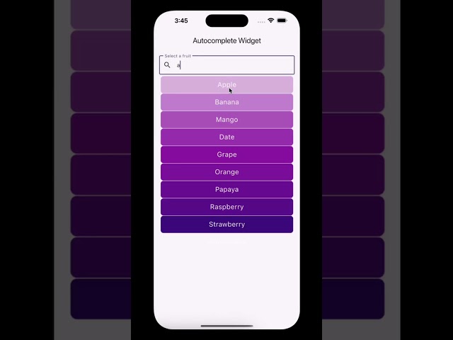Flutter Autocomplete Widget #flutter