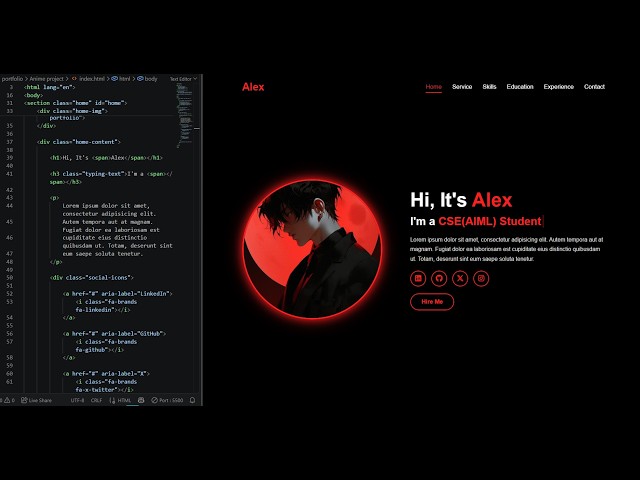 Portfolio Website by using HTML & CSS ||