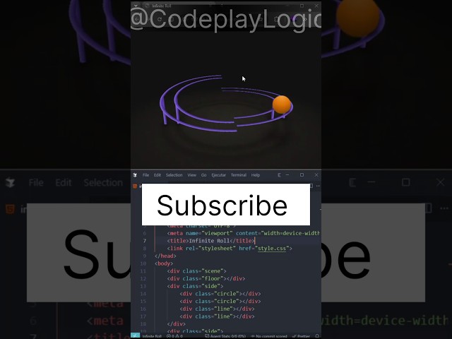 That smooth 3D motion hits different 🤯💜🔥 #Coding #WebDesign #3DAnimation#CSS #CodePlayLogic#codecool