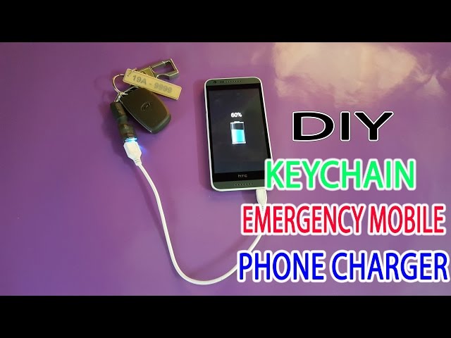 DIY an Keychain Emergency Mobile Phone Charger | Supper Mini Power Bank