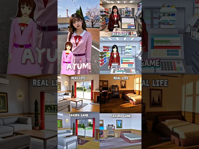Sakura in Real Life Compilation ✨ #sakuraschoolsimulator #shorts #trending #viral #video #funny