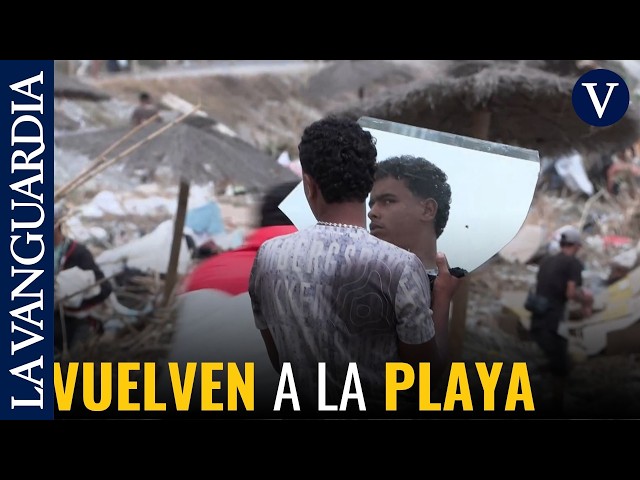 Las fuerzas seguridad vuelven a desalojar la playa de El Trampolín en Ceuta