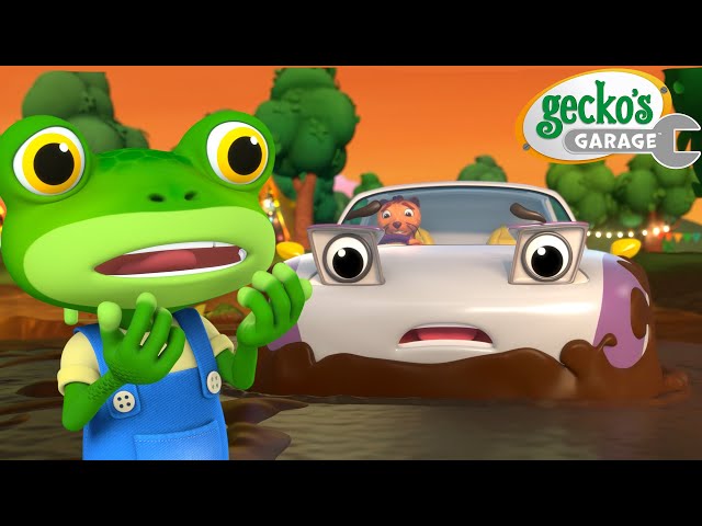 Stuck In The Mud | Gecko's Garage | Cartoons For Kids | Toddler Fun Learning