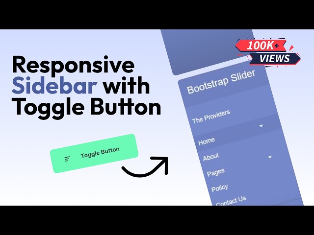 Bootstrap 4 Sidebar Menu Responsive with Sub menu | Create Responsive Side Navigation