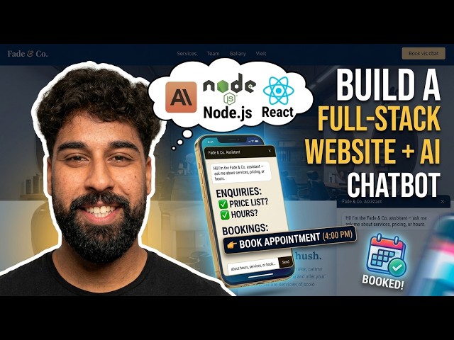 Full Stack Website with AI Chatbot — React + Node.js/Express + Google Calendar Integration