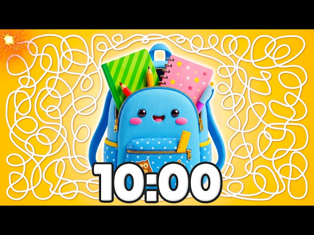 10 Minute [BACK TO SCHOOL] Timer 🎒✏️⭐ | Cozy Classroom Countdown!