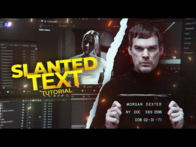 Popular tiktok text animation tutorial on After Effects | Slanted text tutorial