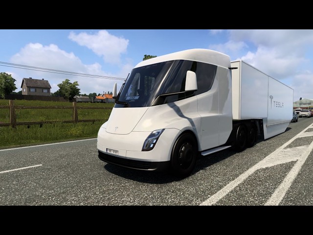 ETS2 TESLA Semi Truck + Trailer |Realistic Truck Driving | Euro Truck Simulator 2, PC Gameplay #ets2